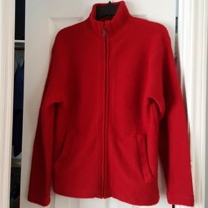 Red Patagonia zip sweater